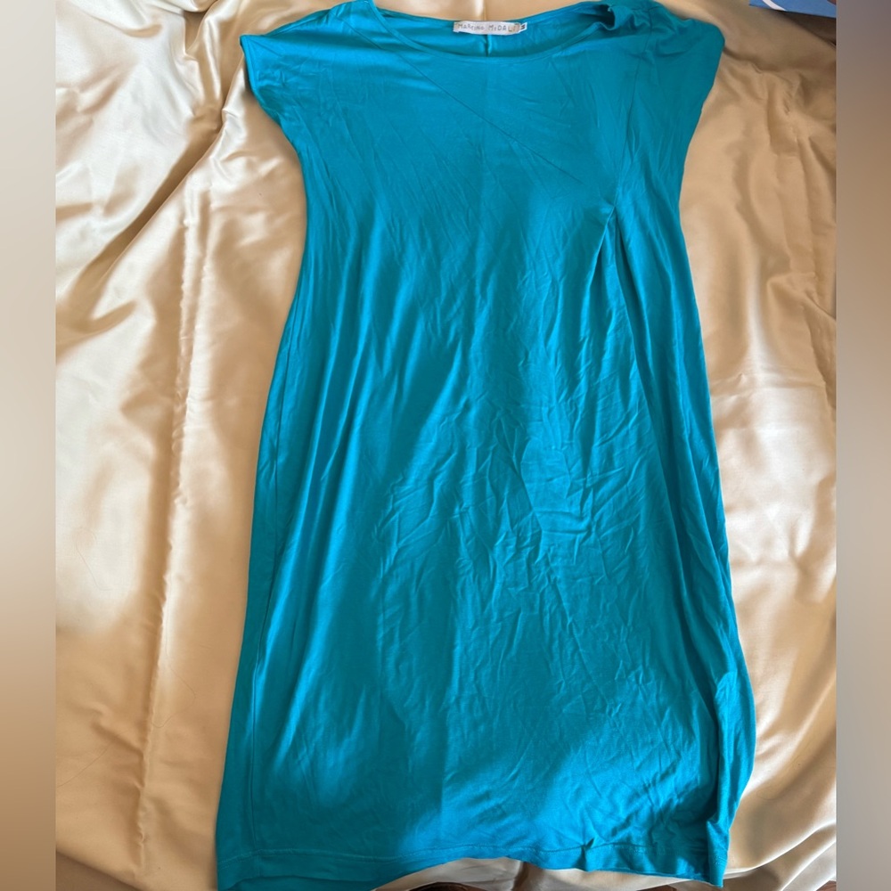 Martino Midali Turquoise Midi Soft Dress size 44